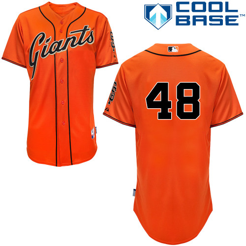 Pablo Sandoval #48 Youth Baseball Jersey-San Francisco Giants Authentic Orange MLB Jersey